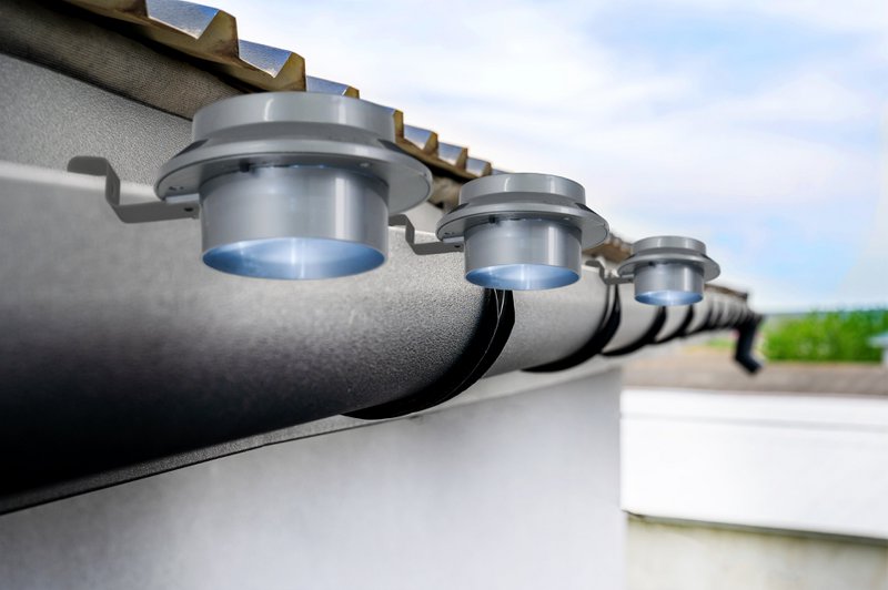 3 -Set LED roof thigh lamp "Mistra" with solar, for outside, purpose - plastic - gray - with integrated LED