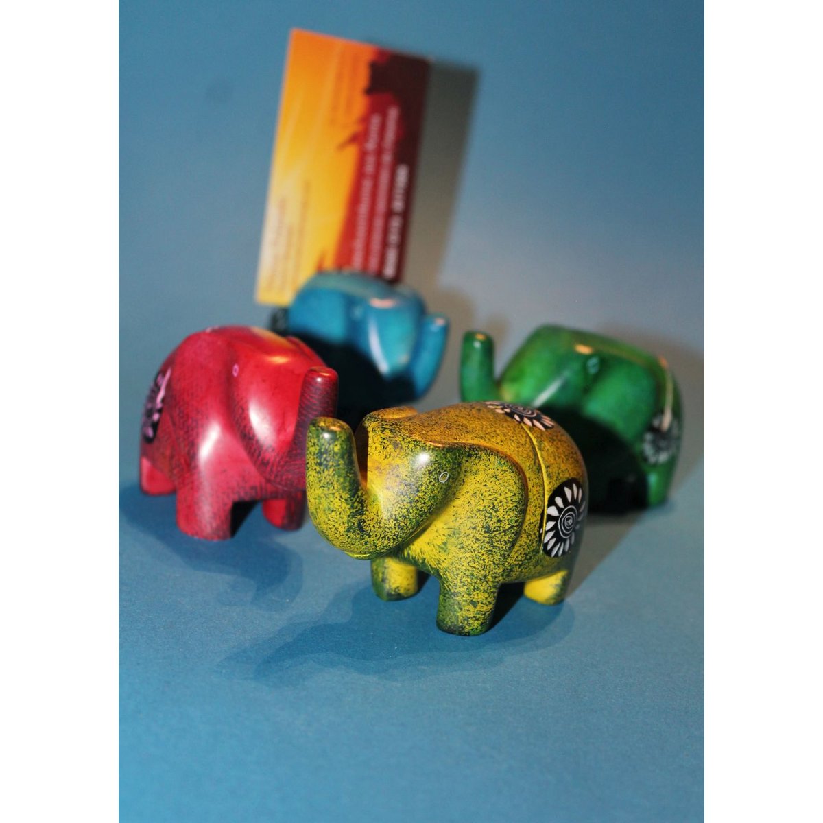416 Visitenkartenhalter Elefant - Speckstein