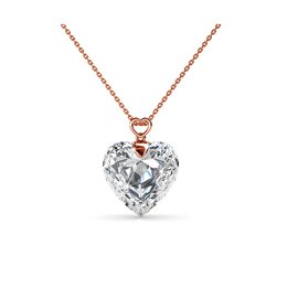 Pendentifs Cheery heart - Or RosÃ© et Cristal