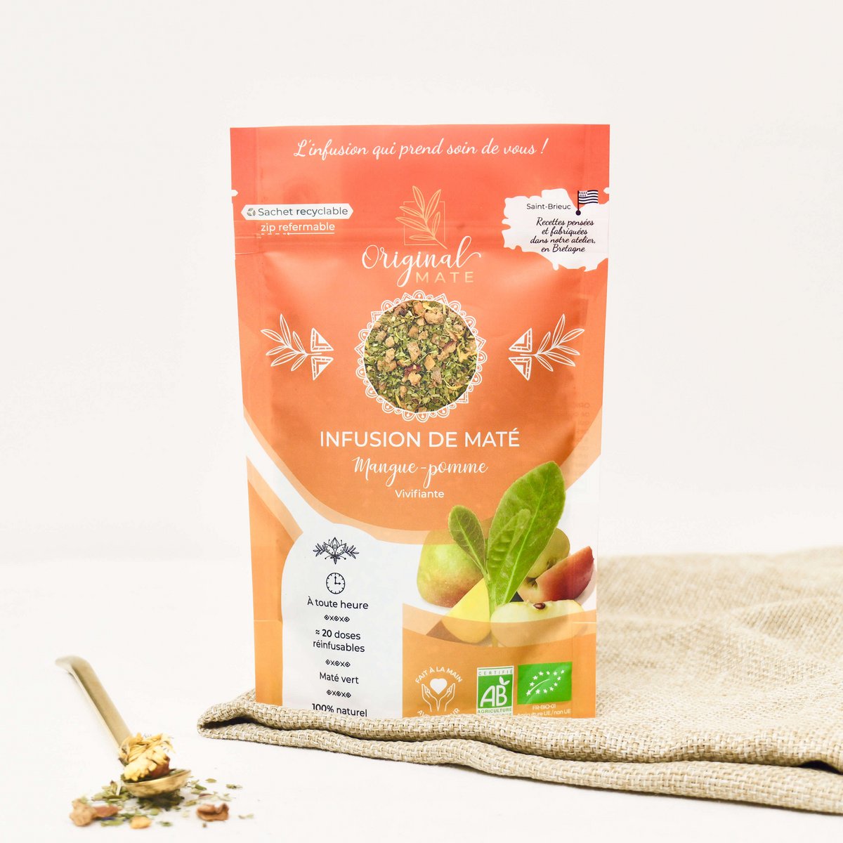 Mango Orgánico, Mate de Manzana - Listo para vender o A GRANEL