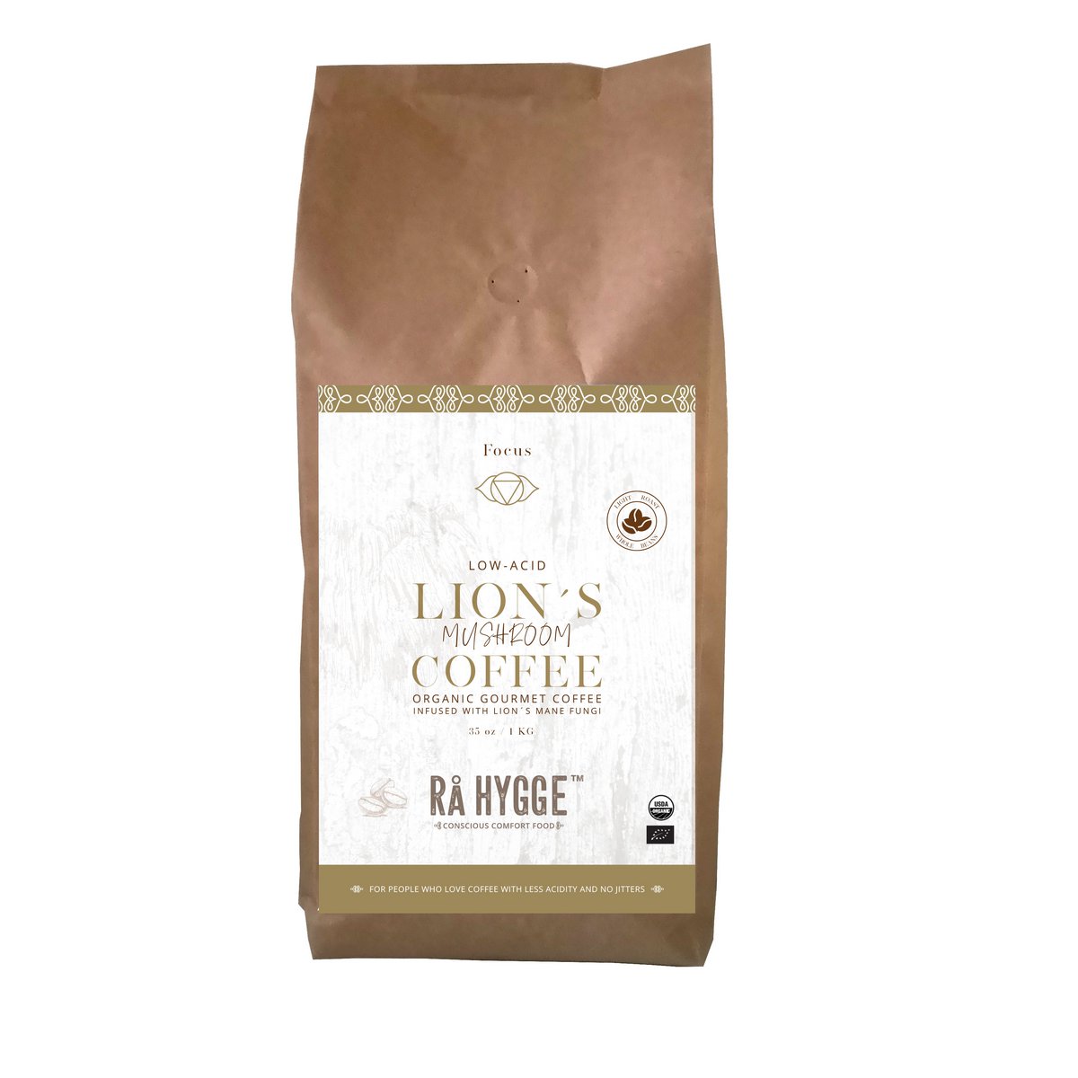 Lion´s Mane Svampekaffe, hele bønner 1 kg