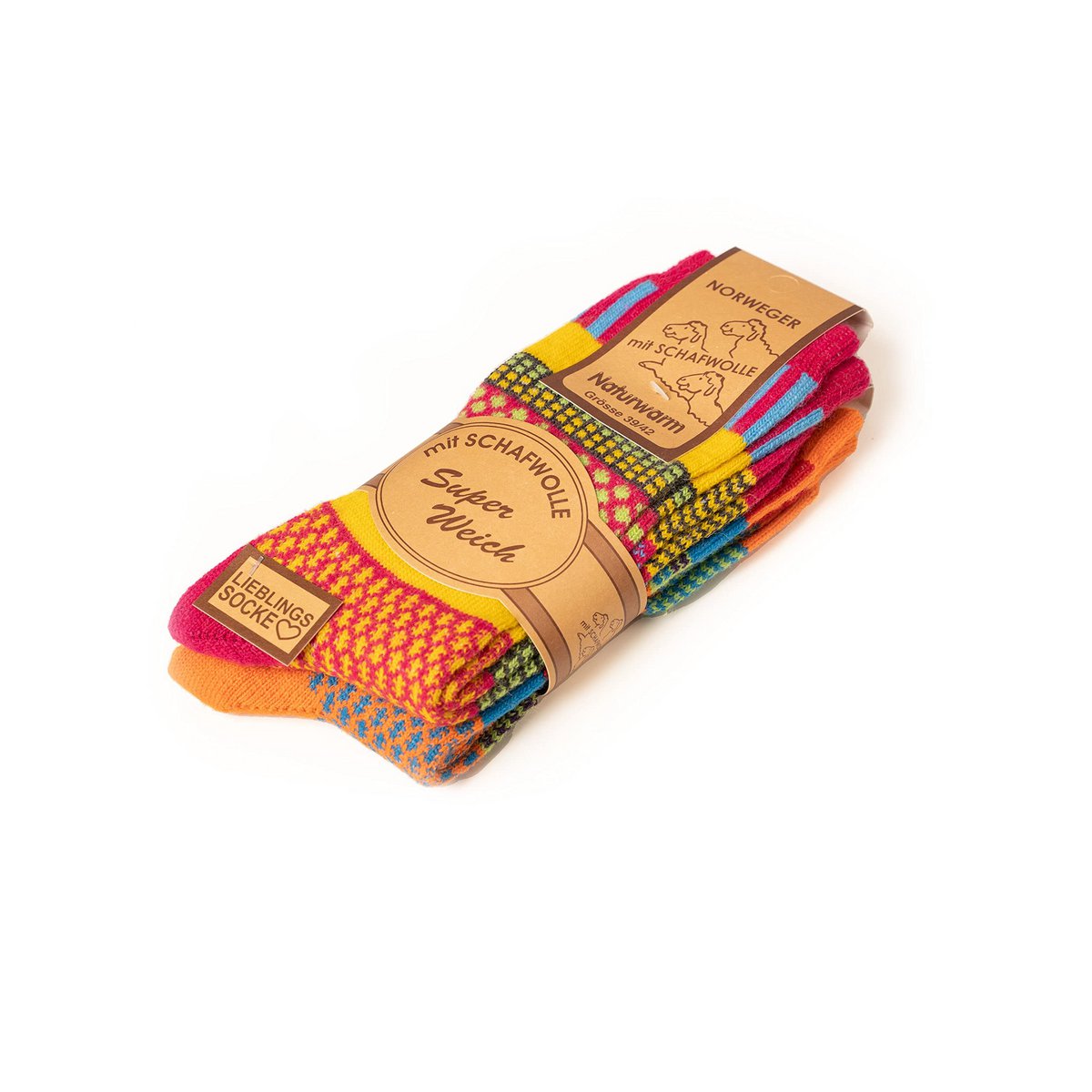 2 pairs 45% wool socks colorful s design 2 couple