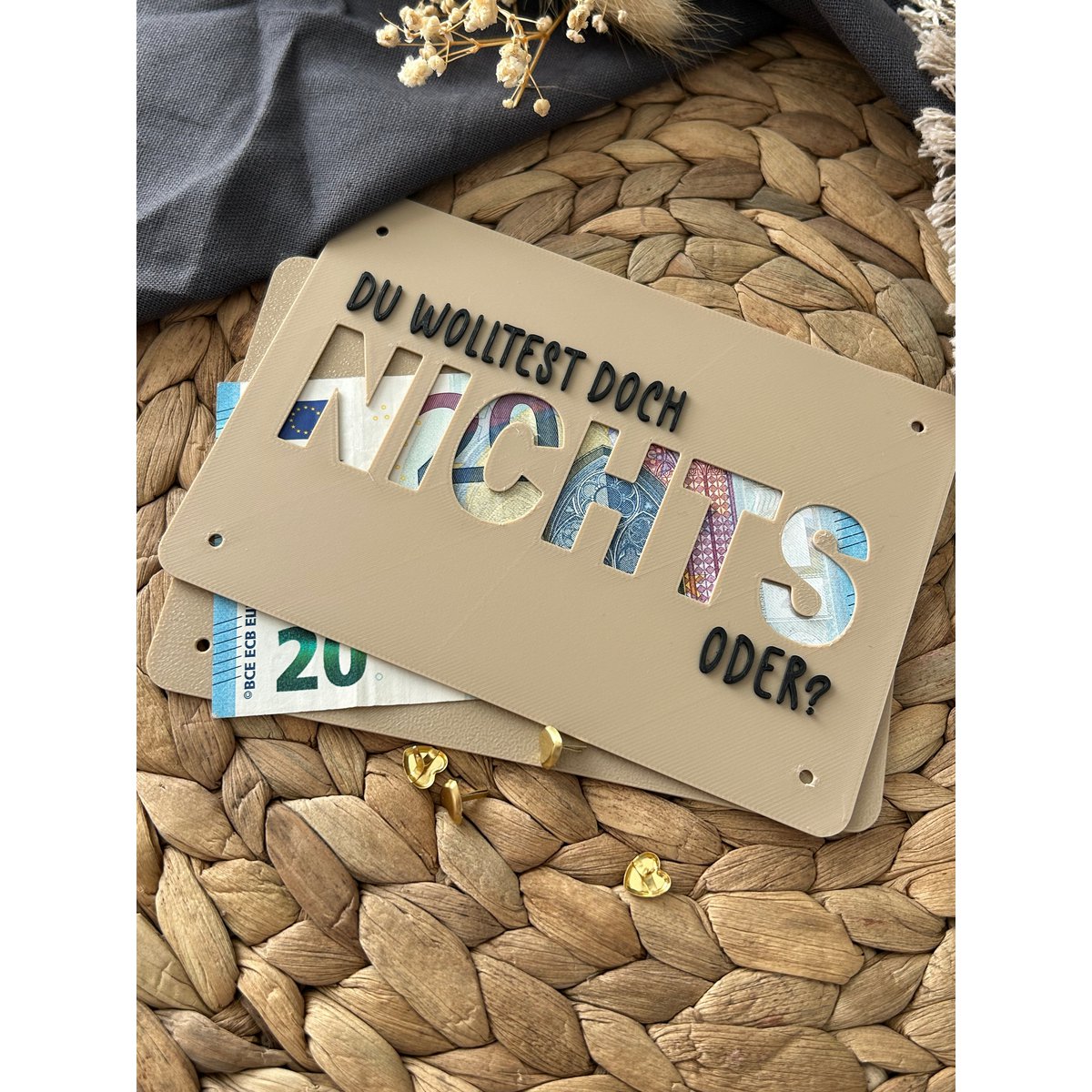 Money gift card - creative packaging for money gifts - financial injection, thank you & gift idea Thank you You didn't want anything