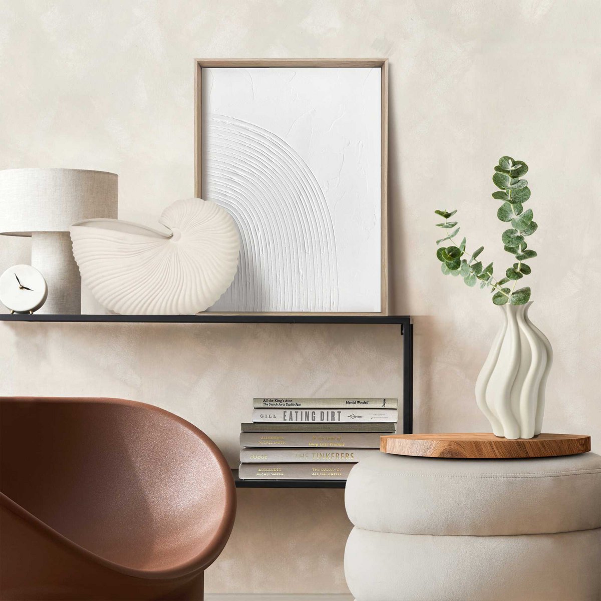 Cuadro 3D Arte Relieve Arte Beige Relieve 40x30