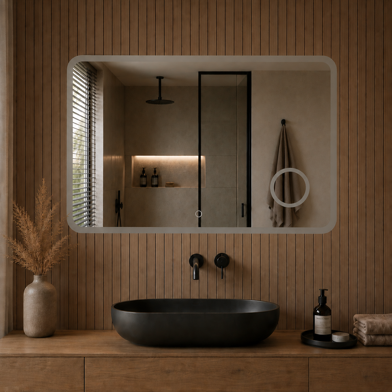 Specchio LED Lumoire Elysium 100 cm 3x Lente