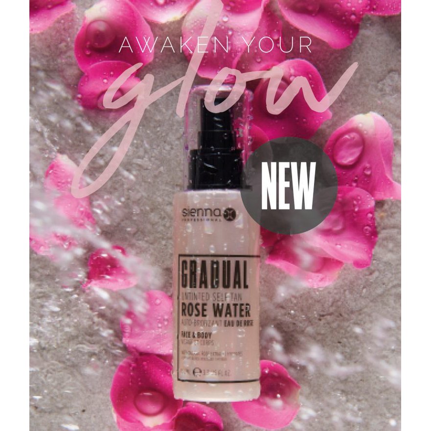 Agua de rosas autobronceadora gradual