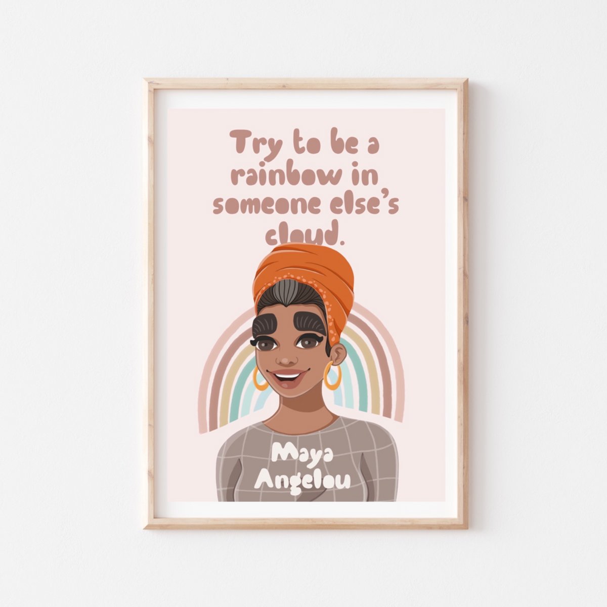 Maya Angelou - Kinderkamer Kunstdruk (A4)
