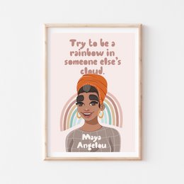 Maya Angelou - Lámina para la habitación de los niños (A4)