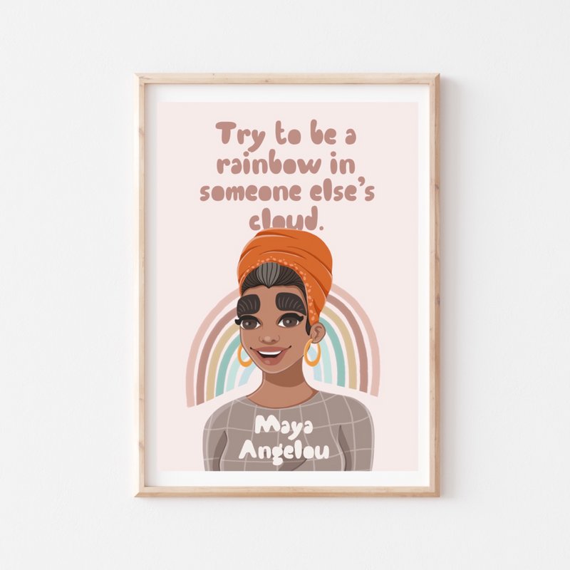 Maya Angelou - Kids Room Art Print (A4)