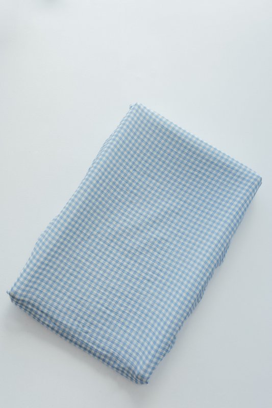 Pokrowiec na podkładkę do przewijania TISU, Baby Blue Gingham