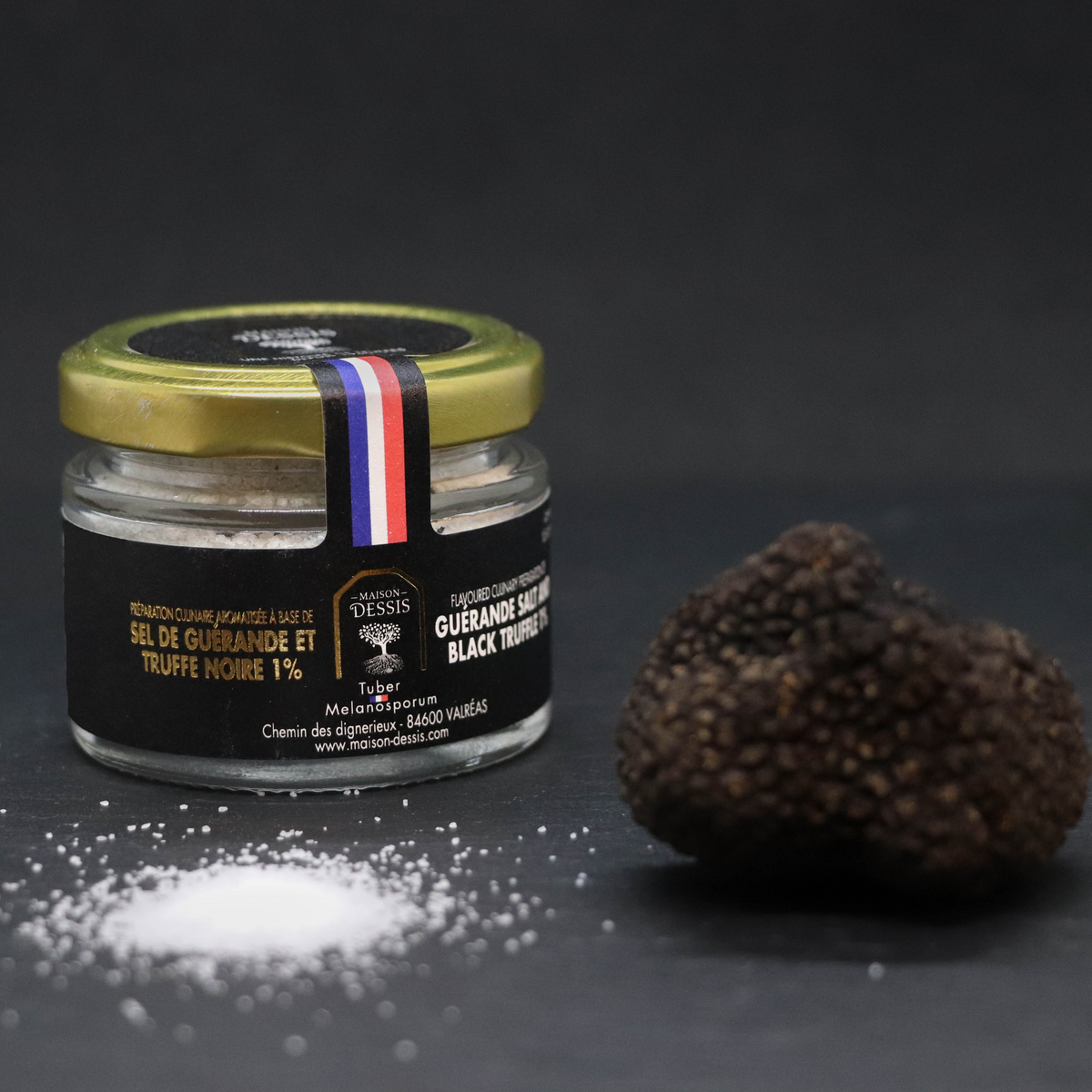 Guérande IGP-Salz mit schwarzem Trüffel