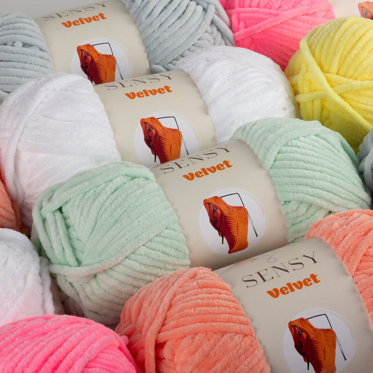 Sensy Velvet Yarn, hilo para manta, 3.5 oz, 132 yardas, calibre 5 voluminoso