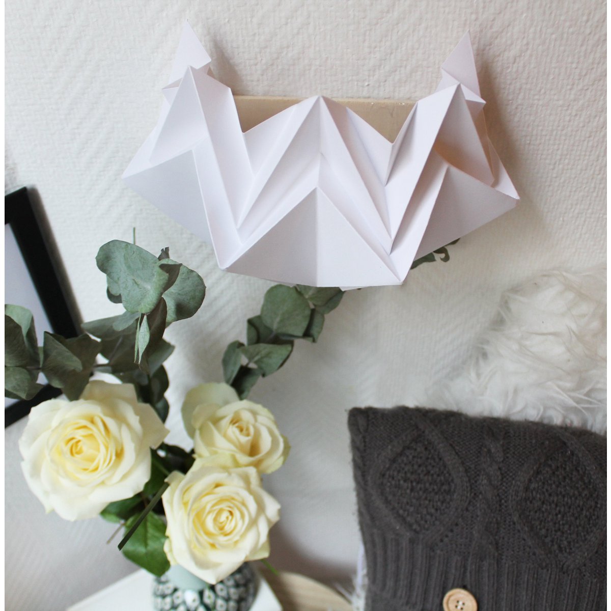 Applique murale Origami en Papier