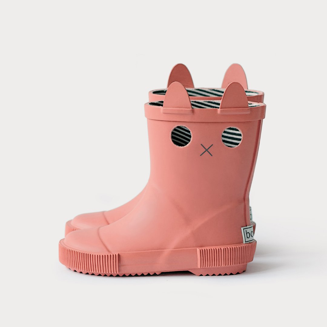 LOOKICAT Bottes de Pluie Enfant Rose