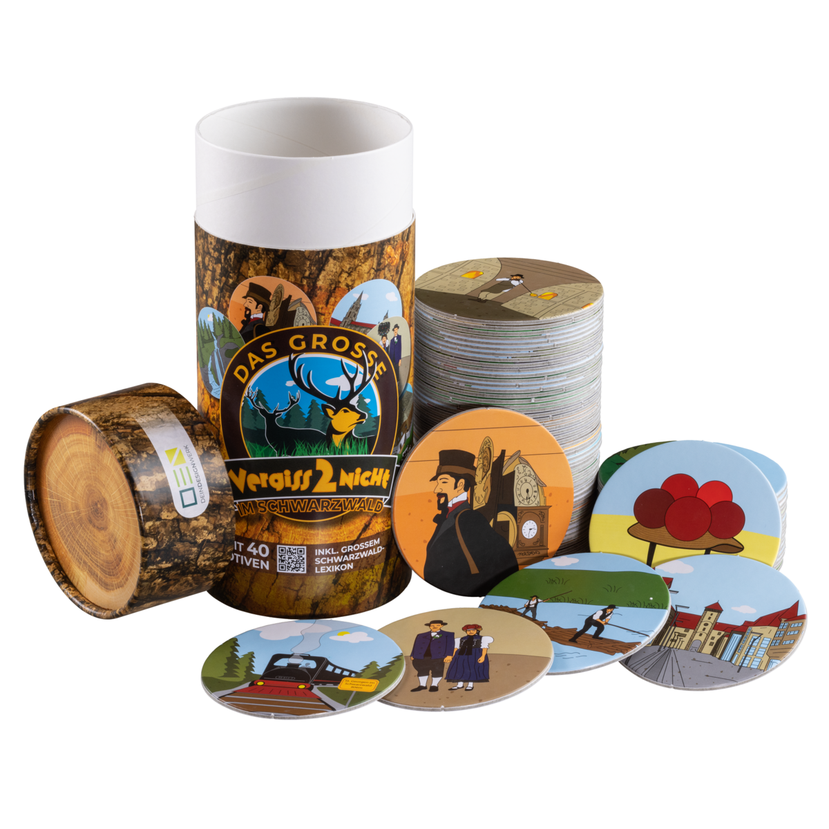 Jeu de réflexion créatif sur les mémos cadeaux | jeu de mémoire | Jeu de mémoire : Forget2Not dans la Forêt-Noire de DeinDesignWerk