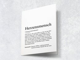 Definition "heart person" greeting card