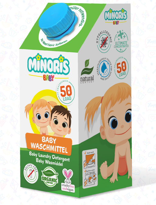 DETERGENT DO PRANIA MINORIS BABY 1L 50 ŁADUNKÓW