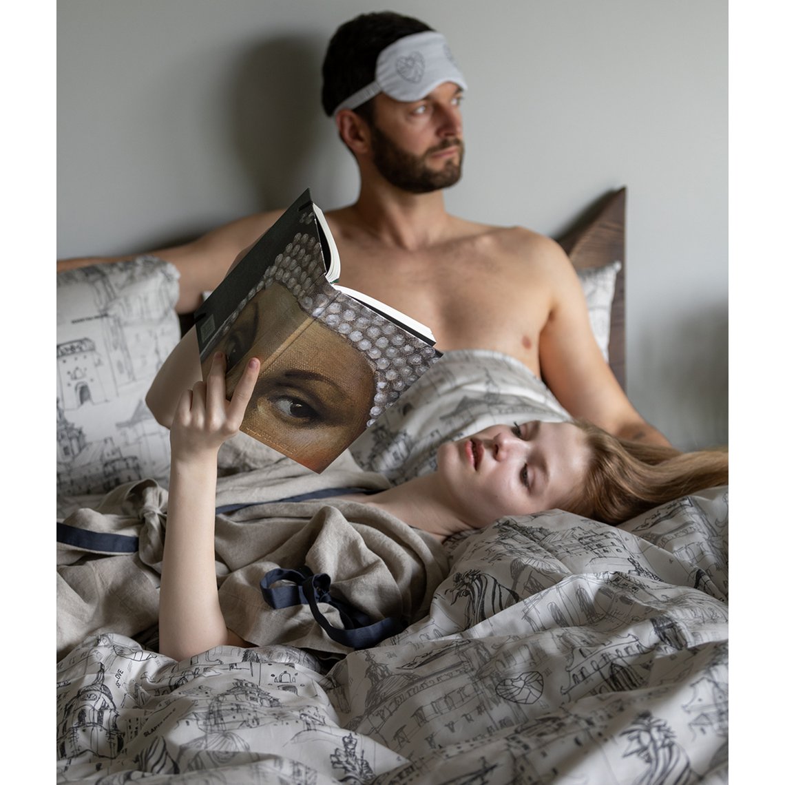Set biancheria da letto Secret Love Story di Royal Vilnius Almond