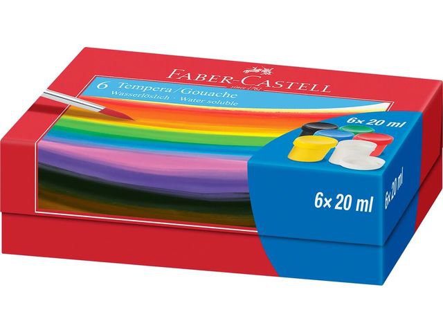 Tempera-Gouache maling FC 6 farve gryder á 20ml