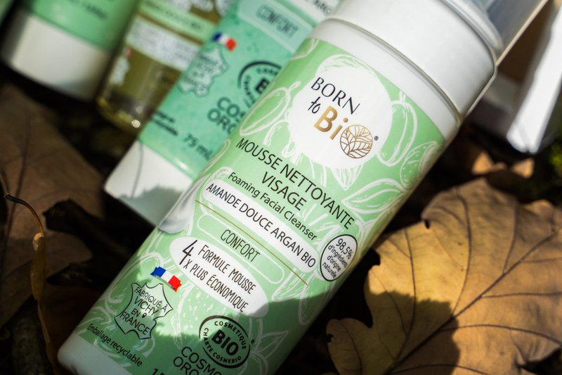 Schiuma detergente viso all'argan e mandorle dolci - Certificato biologico