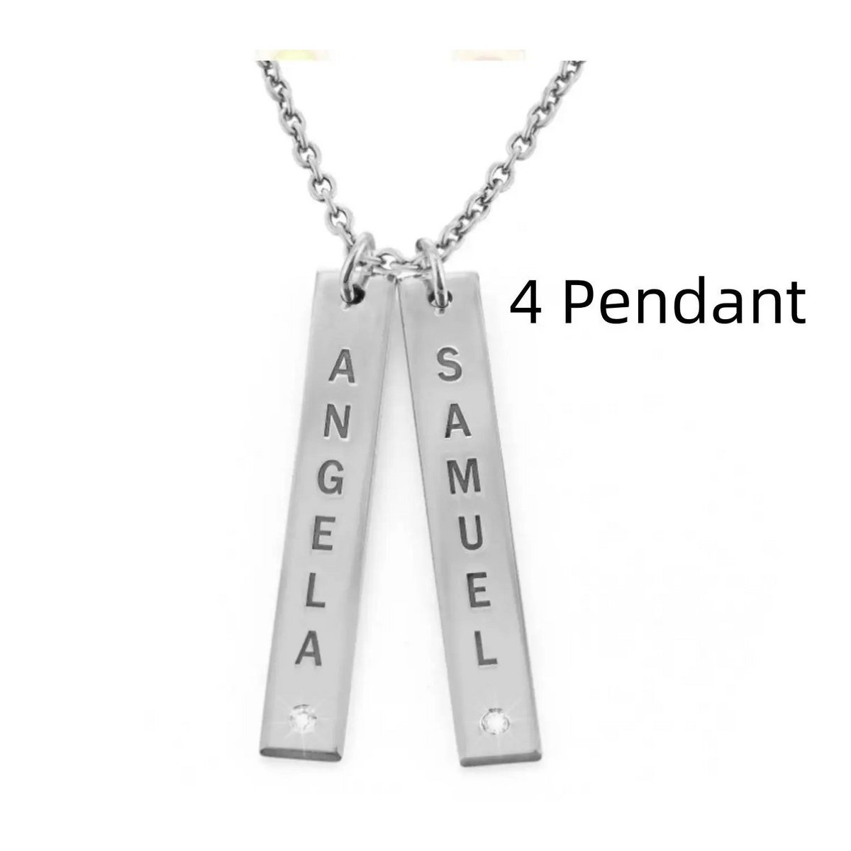 Collier vertical personnalisé, cadeau de la fête des mères