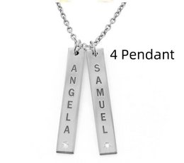 Personalisierte vertikale Halskette, Muttertagsgeschenk