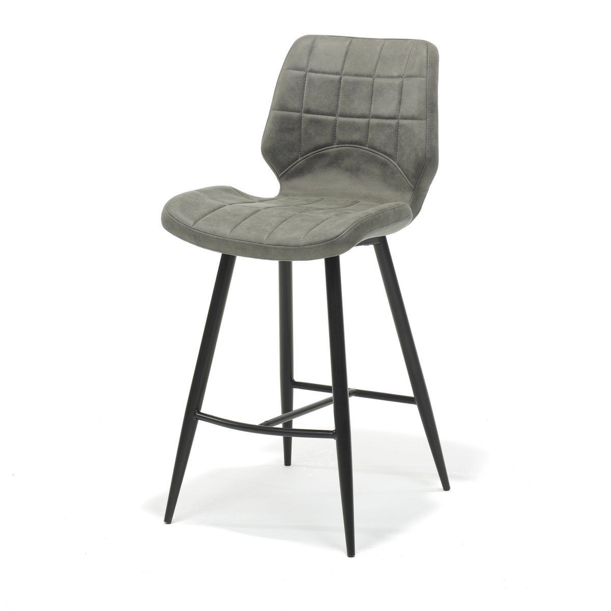 Barkruk Borgo zwart Stof Soft Steel