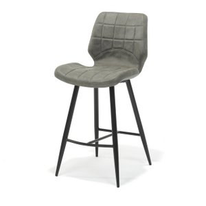 Barkruk Borgo zwart Stof Soft Steel