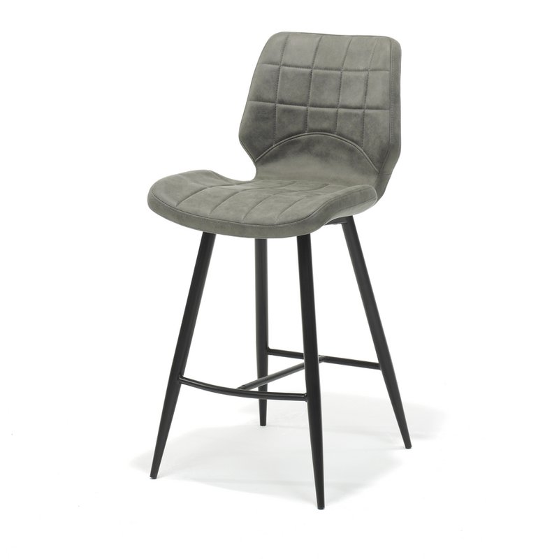 Barkruk Borgo zwart Stof Soft Steel