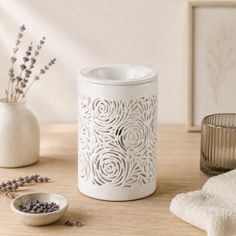 Soft Heat Diffuser – Calorya n°8 – in Fine Porcelain – Ambient and Diffusion Lamp – Decoration and Gift Idea