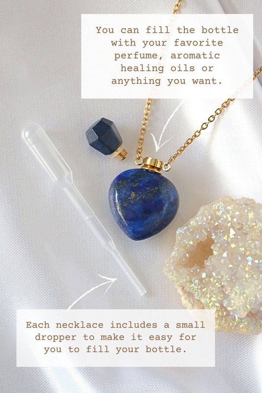 Koninklijke fles | 24K natuurlijke Lapis Lazuli kristallen fles ketting