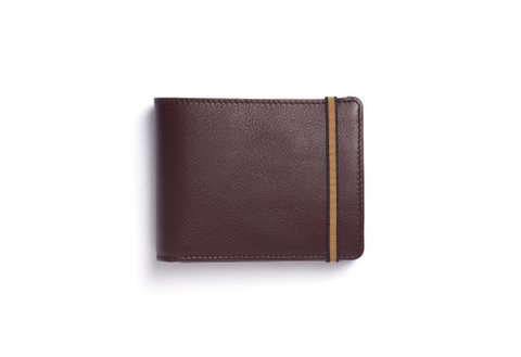 Bourgondische minimalistische portemonnee met muntzakje