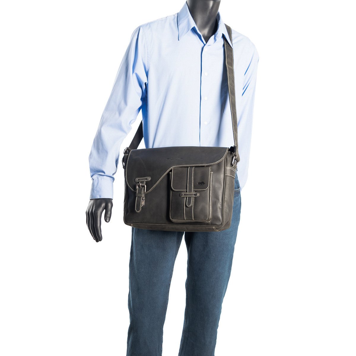 Umhängetasche Damen - Umhängetasche Herren - Umhängetasche Leder - Briefträgertasche Leder - 3 verschiedene Lederfarben