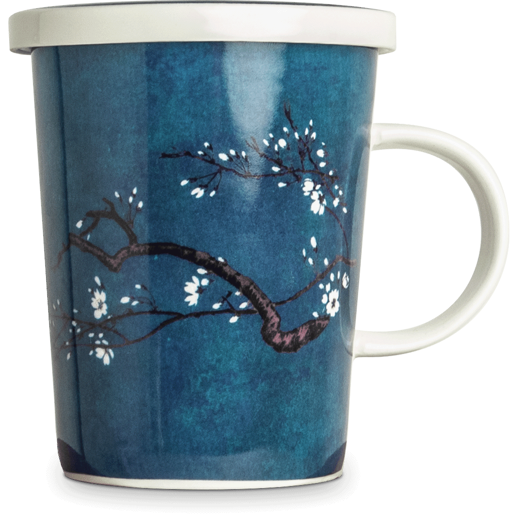 Edo Teamug set, Magnolia Blue, porc.filter, giftbox
