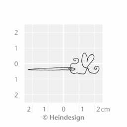 Kleine stempel: naainaald met hartje