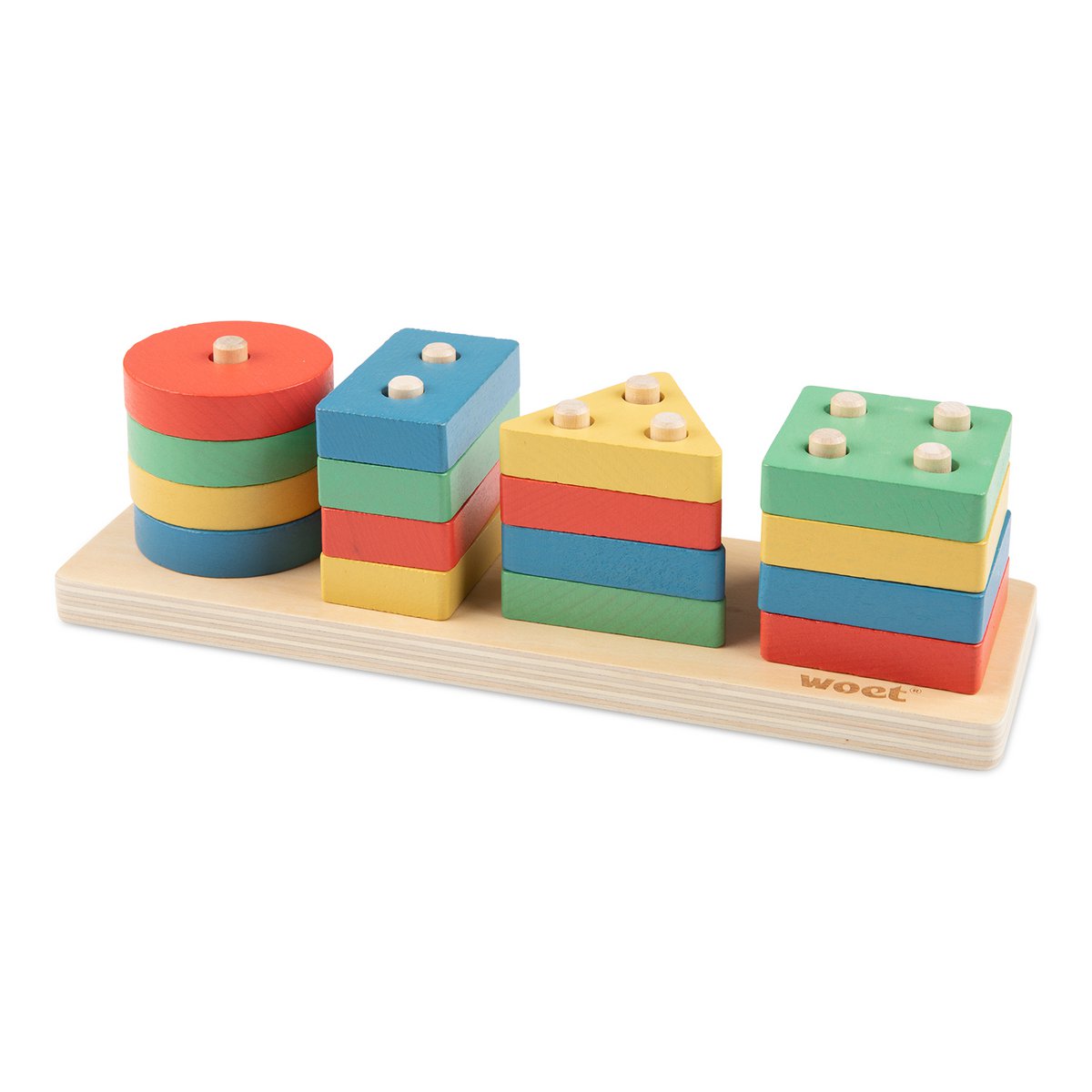 Geometriske figurer puslespil