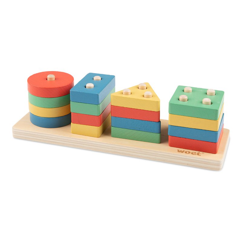 Geometriske figurer puslespil