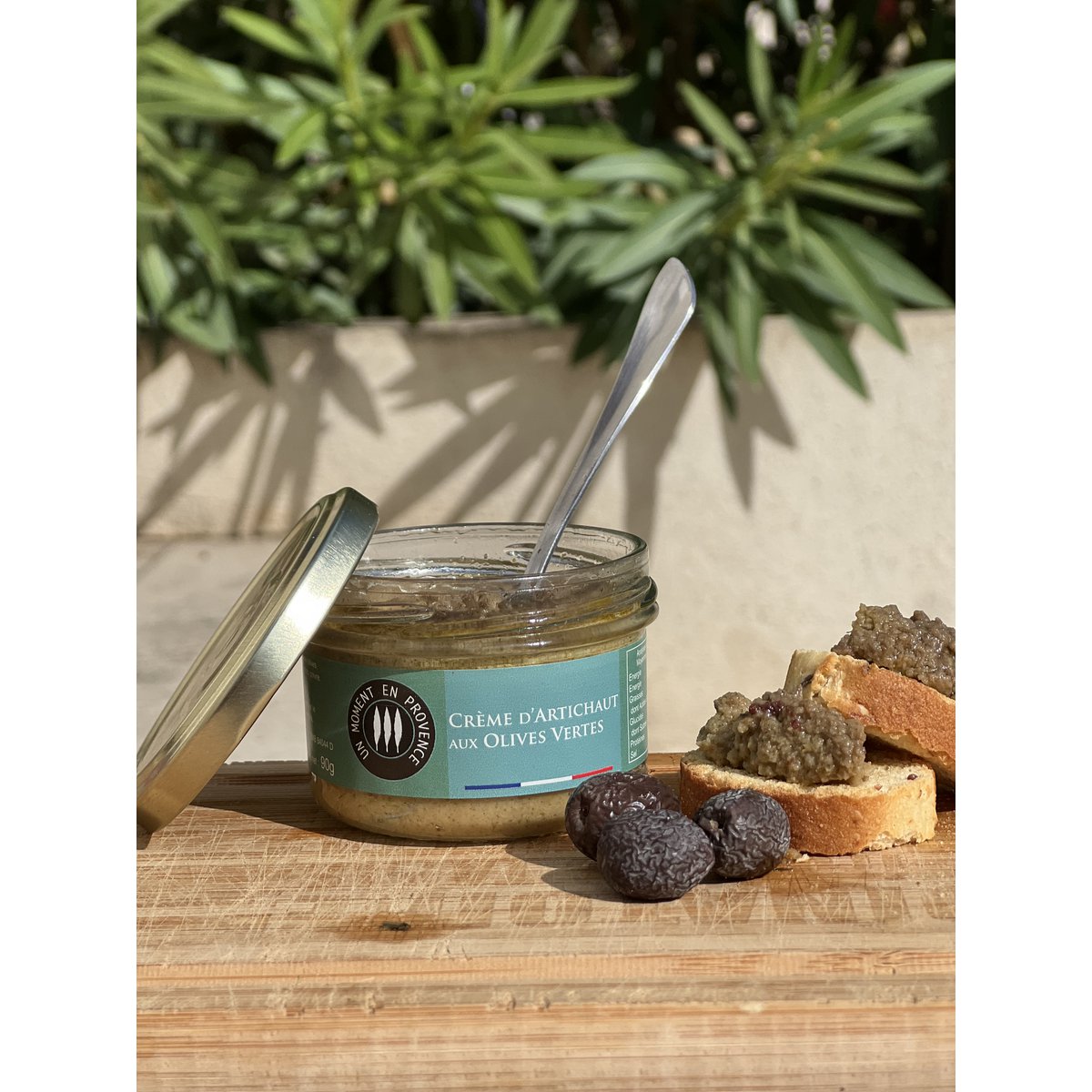Artisjokcrème en Franse groene olijven: een delicate harmonie in 90 g 🌿✨