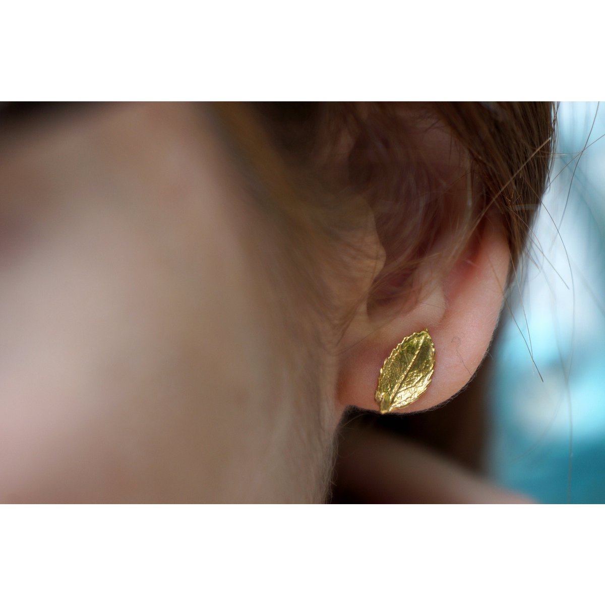Gold Rose Earrings, Gold-Plated Sterling Silver Jewelry, Dangle Stud Earrings, Gold or Silver Earring, Gift for Her, Birthday Gift for Women