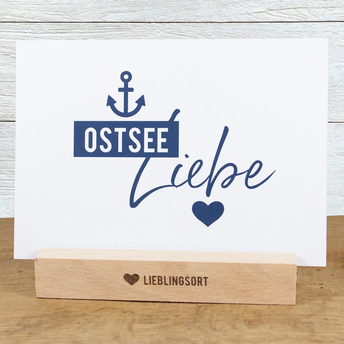 Maritime Postkarte "Ostseeliebe" aus Recyclingpapier