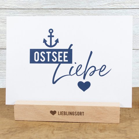 Maritime postcard "Baltic Sea Love" from recycled paper