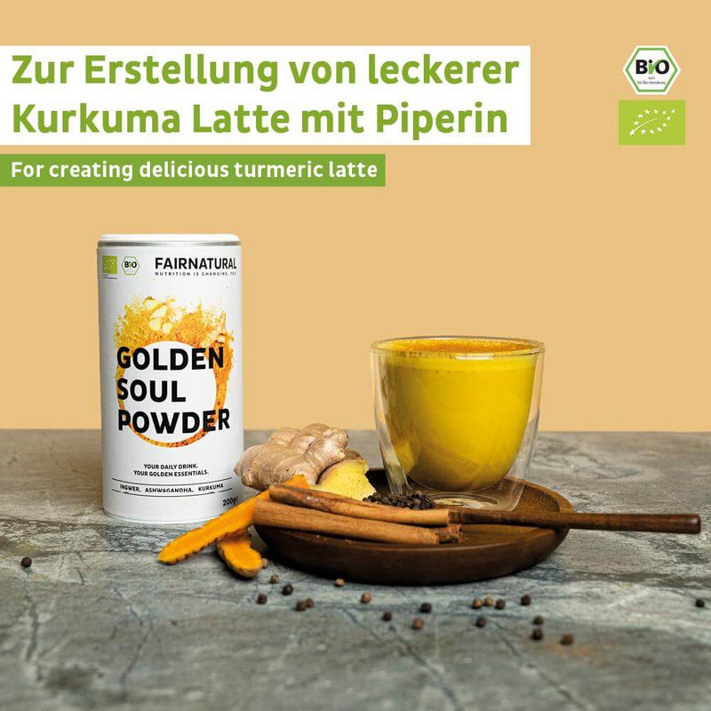 Organiczne złote mleko w proszku