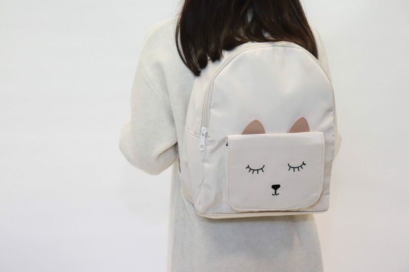 Little Kitten MINA Children's Backpack — Beige | Yuko B.