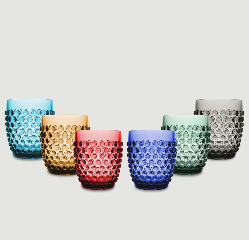 Arca Dotted aqua - Acryl Drinkbeker 350ml - groen - duurzaam, lichtgewicht, onbreekbaar, ideaal voor in de tuin, picknick, speelse look