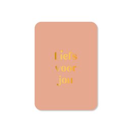 Mini-carte amour pour vous (avec du feuille d'or)