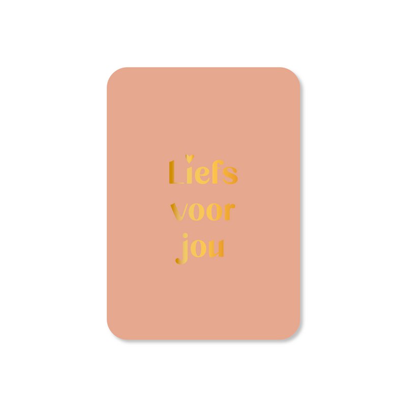 Mini-carte amour pour vous (avec du feuille d'or)