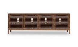 Tanner Four Door Ash Wood Media Console in Roux