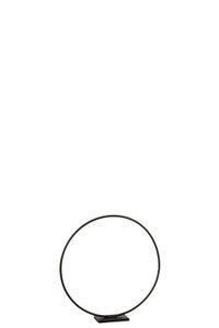J-Line ring Op Voet ring decoratie - metaal - zwart - S