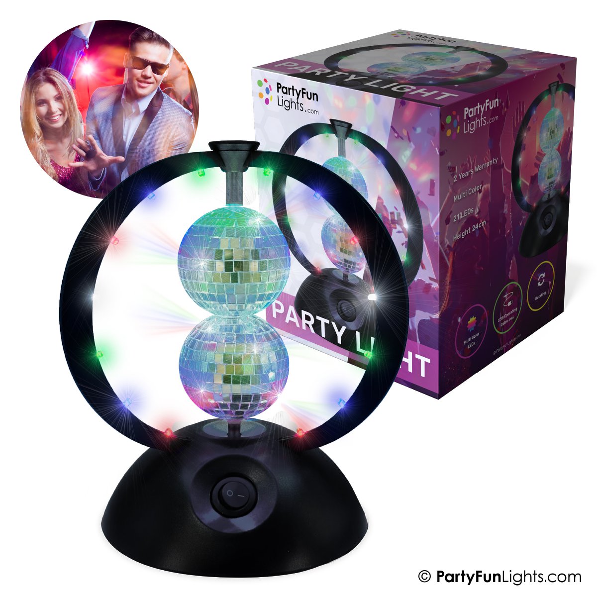 Bola de discoteca con espejo giratorio, color negro, luz LED, iluminación para fiestas, lámpara de discoteca, para niños