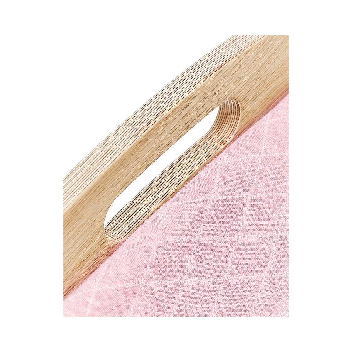 Baby bouncer oak, fabric pink